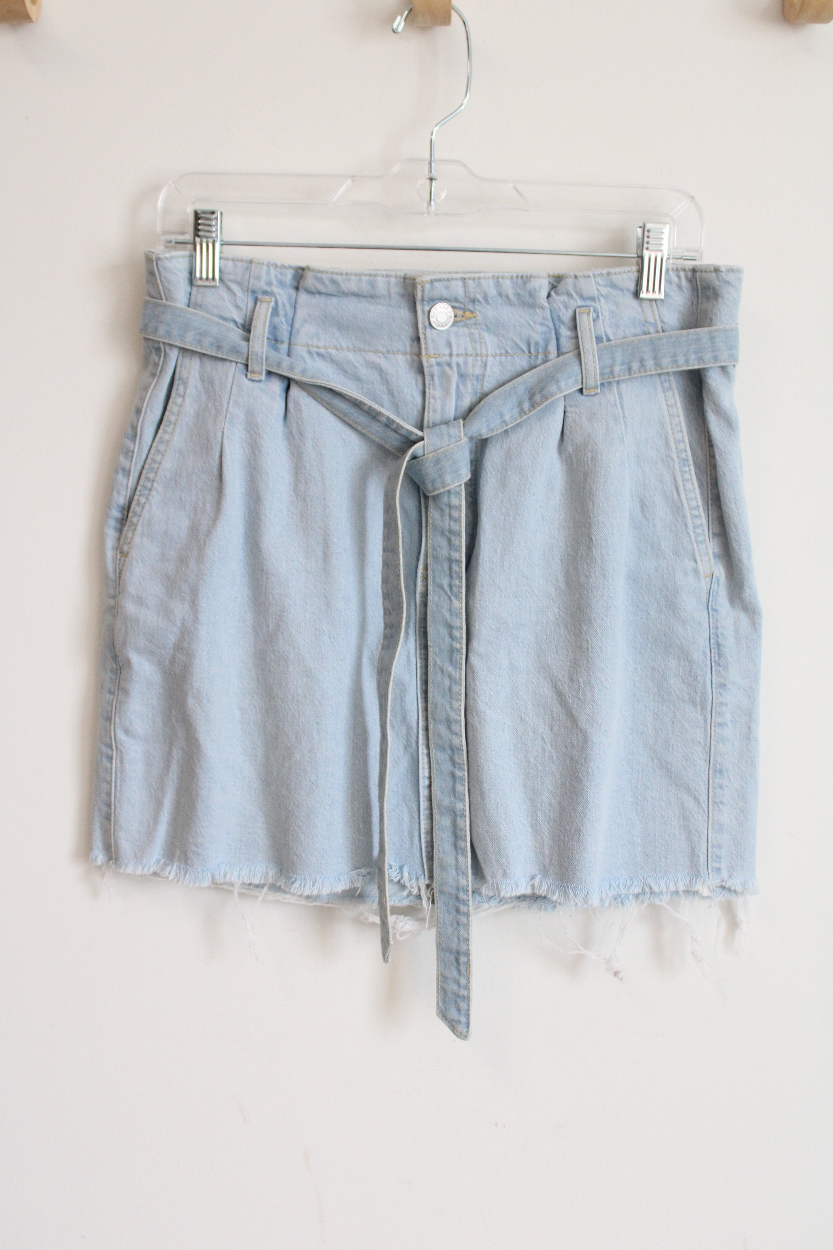 Garage Re.Think Denim Belted Mini Skirt | M