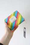 NEW Loungefly Disney Sequin Rainbow Zip Around Wallet
