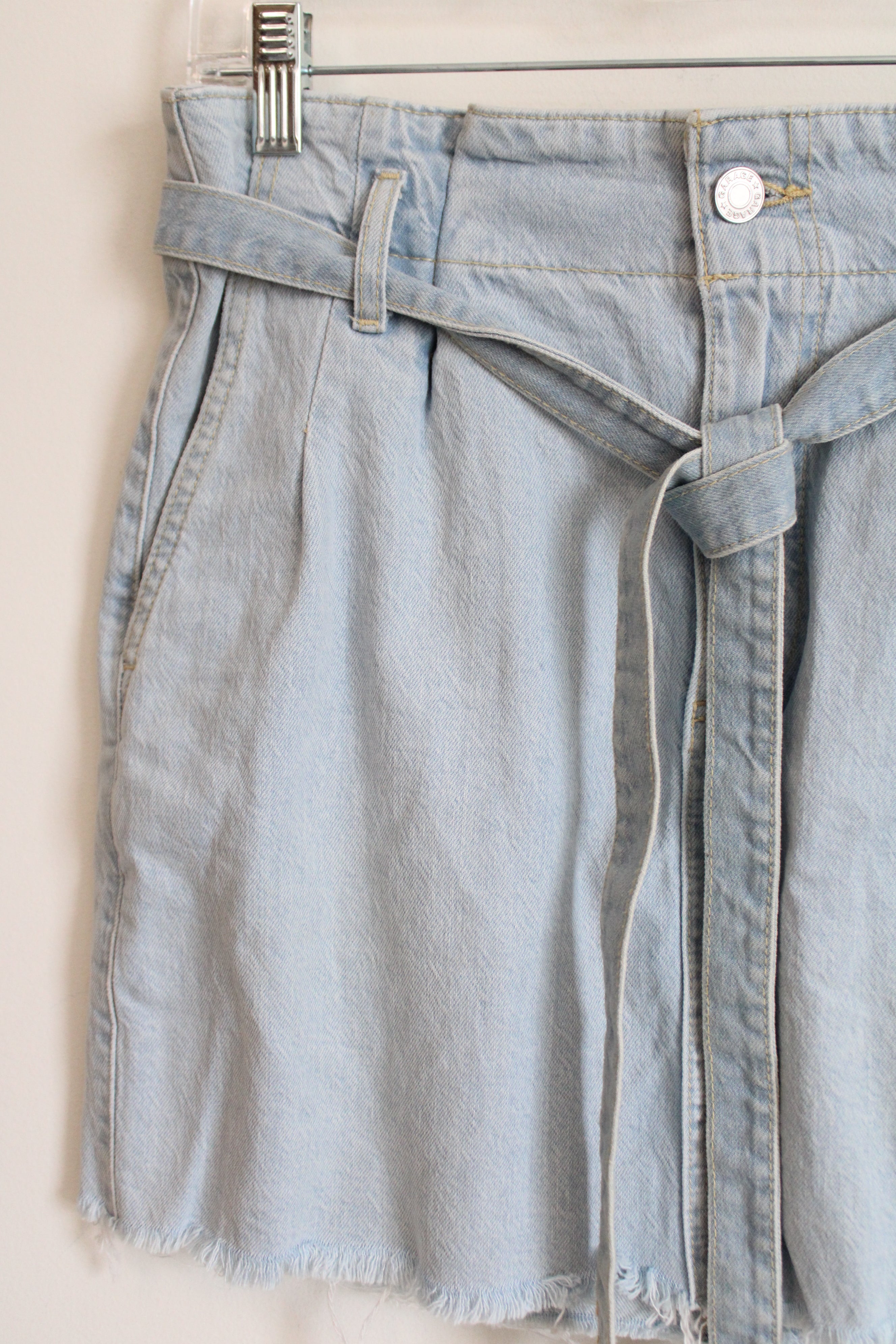 Garage Re.Think Denim Belted Mini Skirt | M