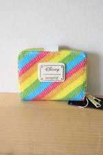 NEW Loungefly Disney Sequin Rainbow Zip Around Wallet