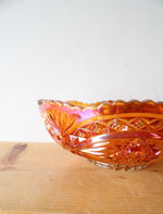 Vintage Imperial Glass Marigold Hobstar Bowl