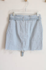 Garage Re.Think Denim Belted Mini Skirt | M