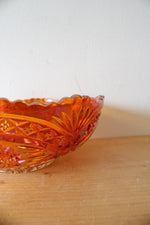 Vintage Imperial Glass Marigold Hobstar Bowl