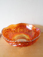 Vintage Imperial Glass Marigold Hobstar Bowl