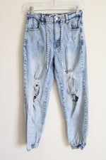Celebrity Pink Distressed Denim Jogger | XS