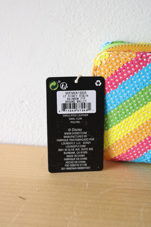 NEW Loungefly Disney Sequin Rainbow Zip Around Wallet