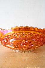 Vintage Imperial Glass Marigold Hobstar Bowl