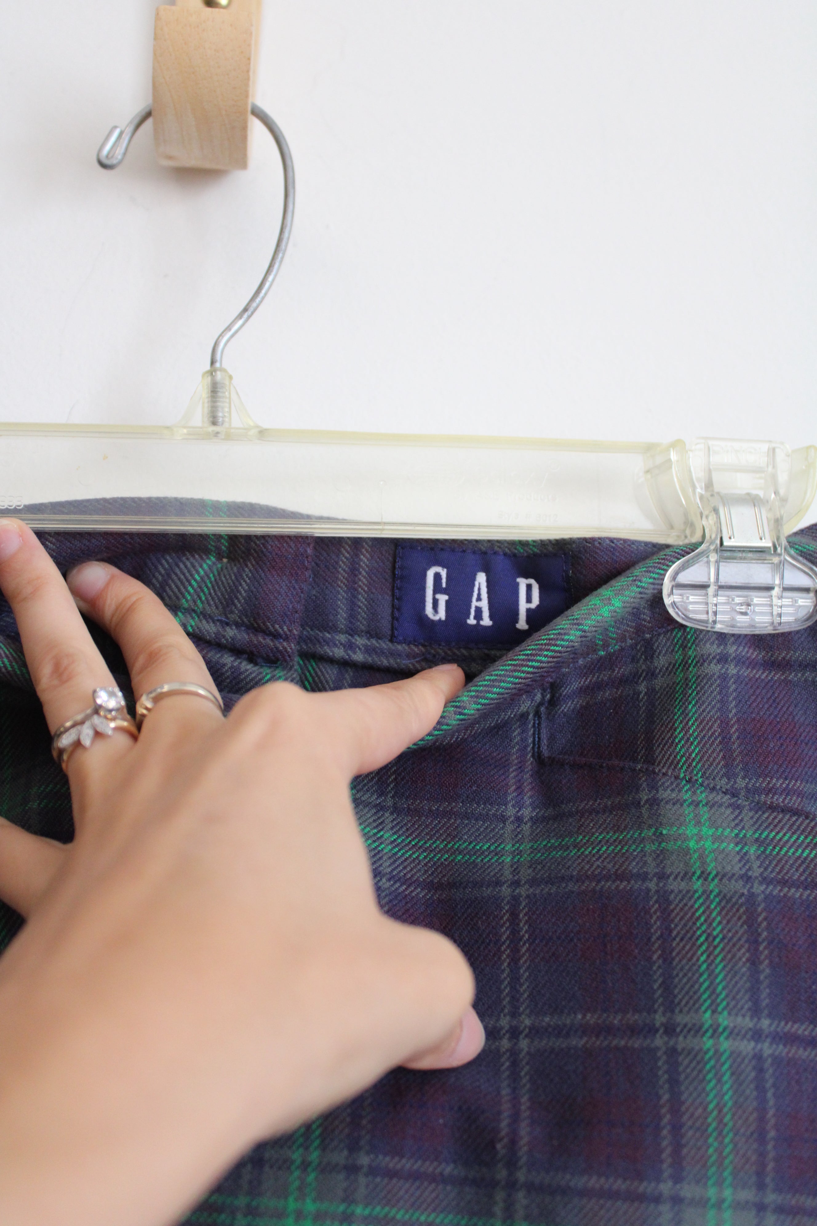 Gap Vintage Purple & Green Plaid Pencil Skirt | 6