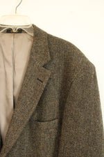 Woolrich Vintage Harris Tweed Brown Herringbone Blazer | 48L
