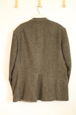 Woolrich Vintage Harris Tweed Brown Herringbone Blazer | 48L