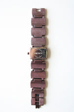 DKNY Chocolate Brown Stainless Steel Rhinestone Watch