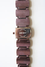 DKNY Chocolate Brown Stainless Steel Rhinestone Watch