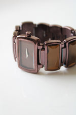 DKNY Chocolate Brown Stainless Steel Rhinestone Watch