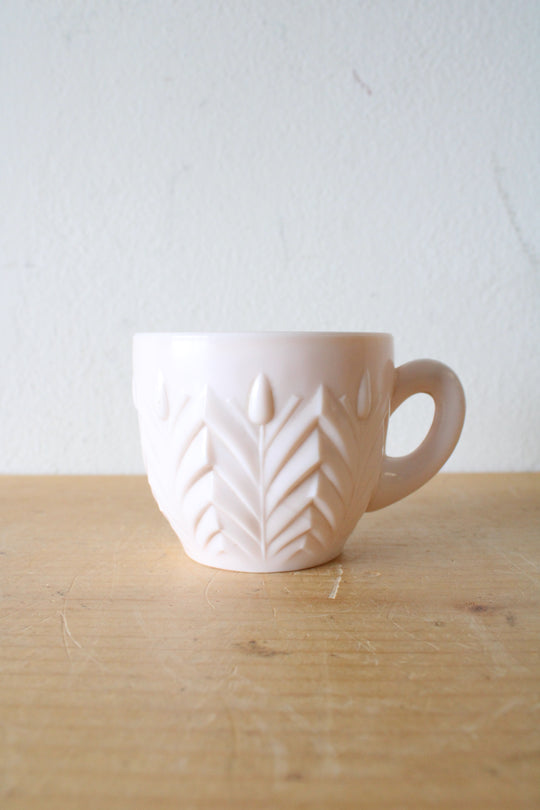 Jeanette Shell Pink Milk Glass Punch Cup