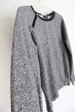 The Limited Gray Neck Zip Long Sleeved Top | S