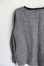 The Limited Gray Neck Zip Long Sleeved Top | S