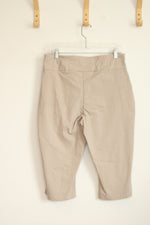 NEW Preswick & Moore Beige Pull on Capri Pants | M