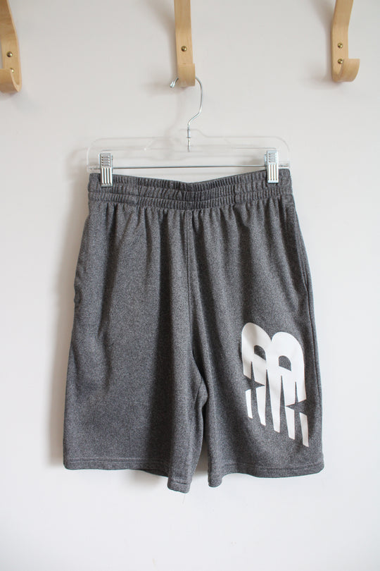 New Balance Gray Athletic Shorts | Youth L (14/16)