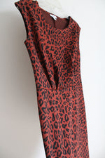 Nine West Orange Black Leopard Print Dress | XS
