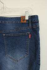 Dark Wash Distressed Skinny Jeans | 14/1X