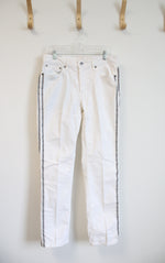 Levi's 511 White Metallic Silver Stripe Jeans | 33X32