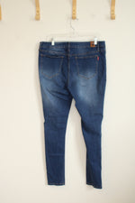 Dark Wash Distressed Skinny Jeans | 14/1X