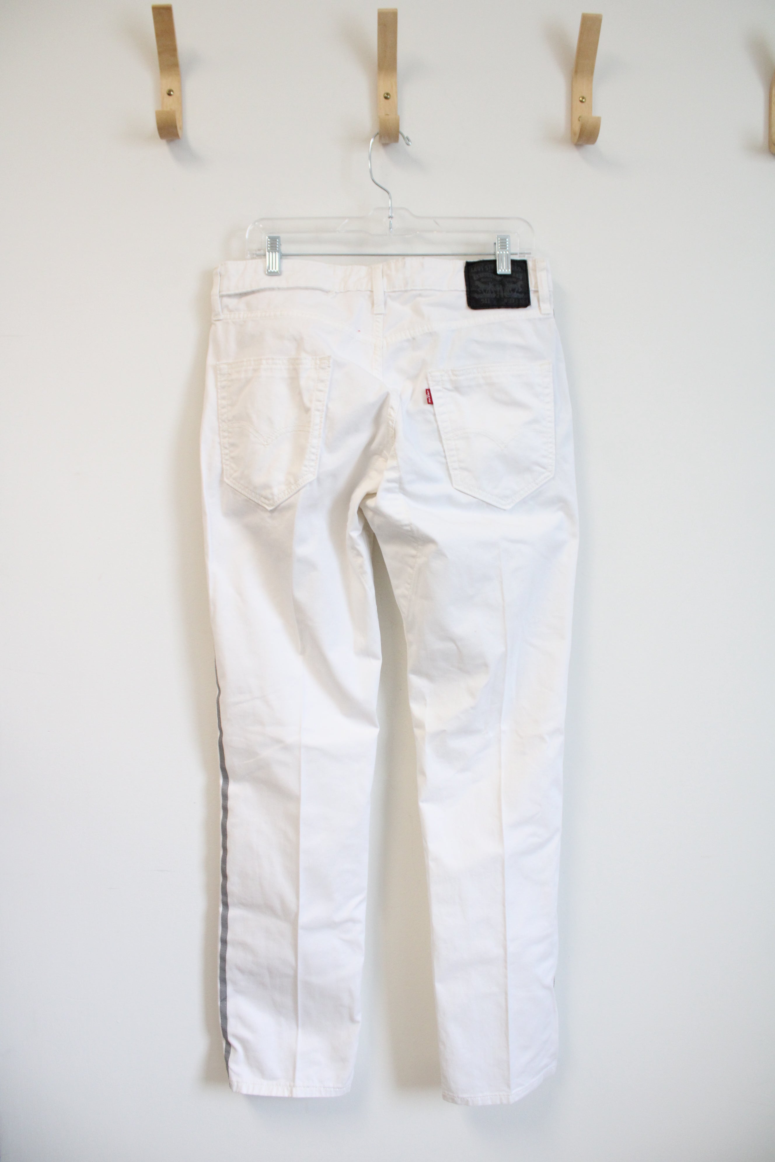 Levi's 511 White Metallic Silver Stripe Jeans | 33X32