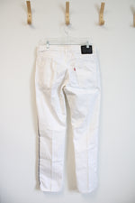 Levi's 511 White Metallic Silver Stripe Jeans | 33X32
