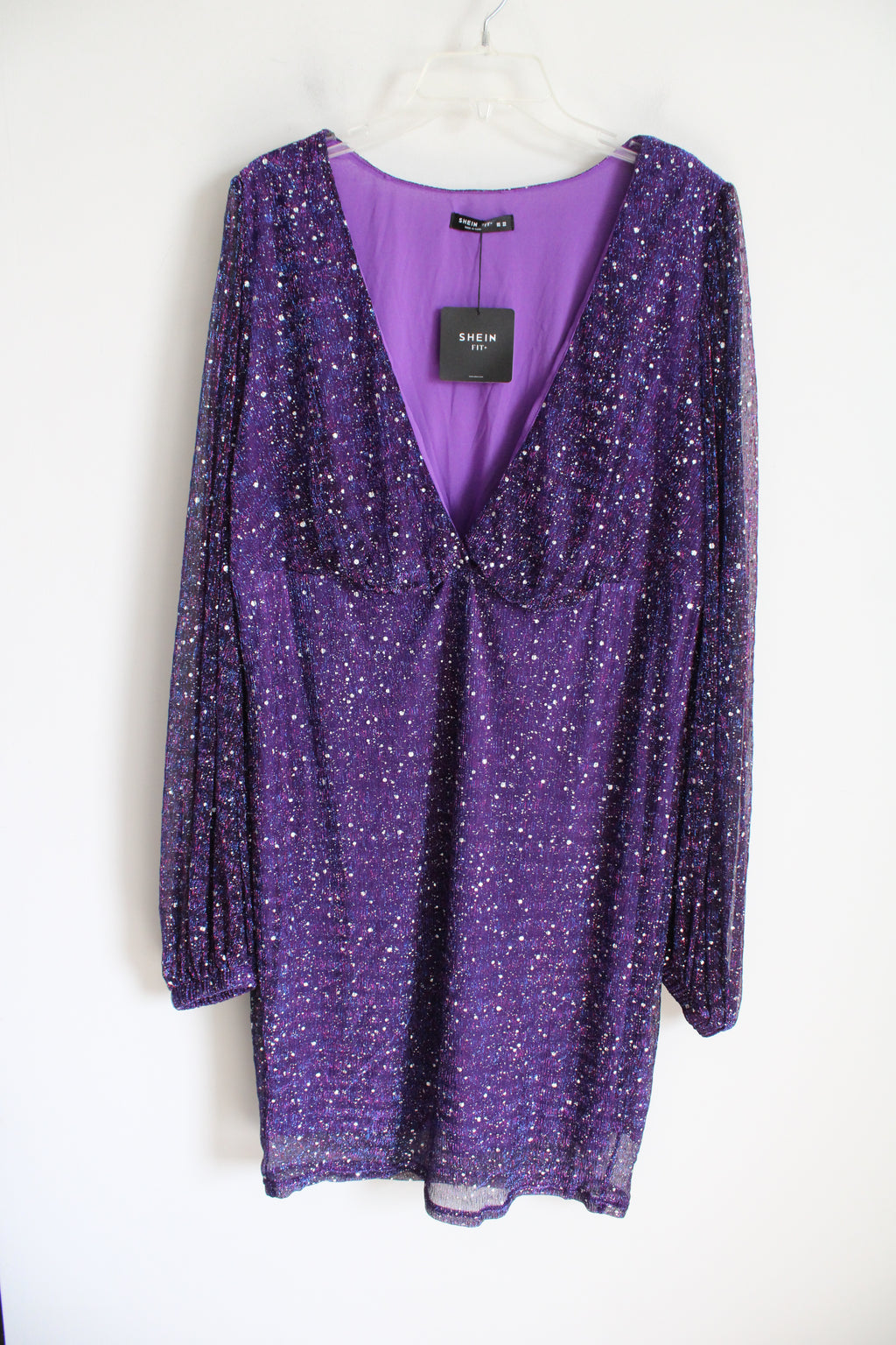 NEW Shein Purple Glitter Dress | 22