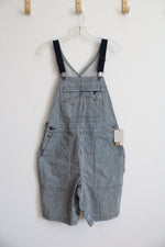 NEW Duluth Trading Co. Rootstock Gardening Blue & White Striped Short Overalls | XS