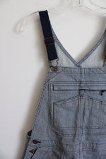 NEW Duluth Trading Co. Rootstock Gardening Blue & White Striped Short Overalls | XS