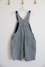 NEW Duluth Trading Co. Rootstock Gardening Blue & White Striped Short Overalls | XS