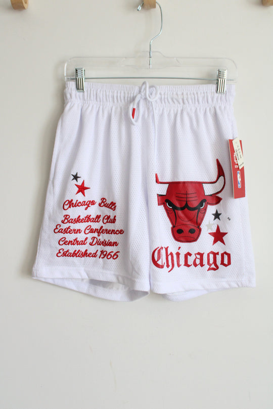 NBA Ultra Game Chicago Bulls White Athletic Shorts | XS