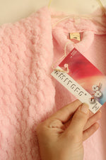 NEW Amitofo Pink Plush Floor Length Robe with Tie | XL
