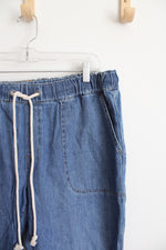 NEW J.Crew Drawstring Cuffed Cotton Denim Pants | 31