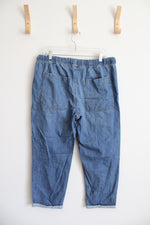 NEW J.Crew Drawstring Cuffed Cotton Denim Pants | 31