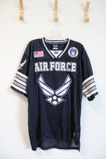 NEW Rapid Dominance United States Air Force Navy & White Jersey | L
