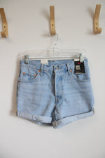NEW Levi's 501 Mid Rise Rolled Jean Shorts | 25