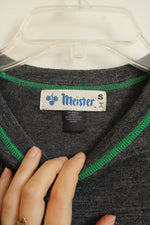 Meister Merino Wool Gray Knit Postcard Ski Sweater | S
