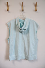 NEW Champion Reverse Weave Light Blue Cut Off Sleeveless Full Zip Hoodie | L