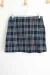 Joe Benbasset Black Blue Plaid Mini Skirt | M