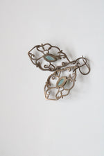 Silpada 925 Sterling Silver Wandering Ivy Chalcedony Cubic Zirconia Earrings