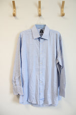 English Laundry Blue Checkered Button Down Shirt | 17 32/33