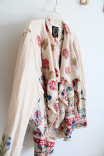 Johnny Was Biya Floral Embroidered Cardigan | L