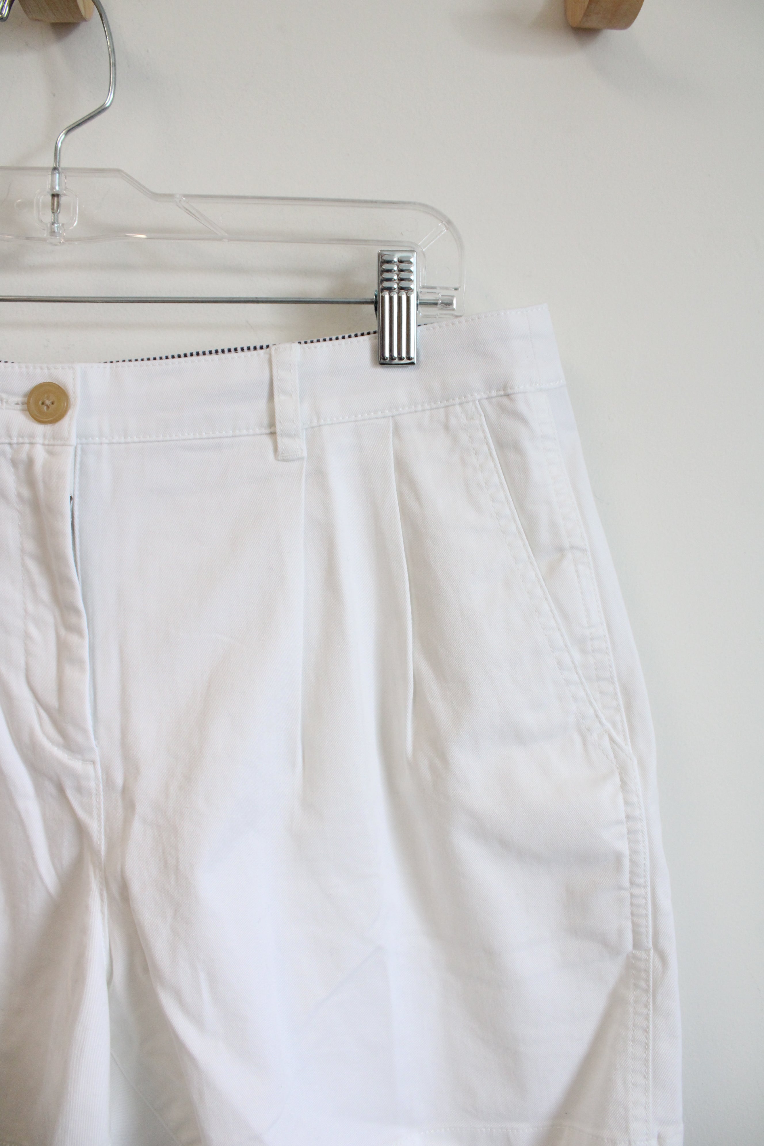 J.Crew White Pleated Shorts | 8
