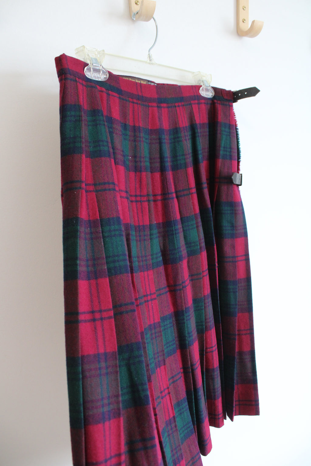 Vintage Westaway & Westaway Red & Green Plaid Wool Kilt | 16