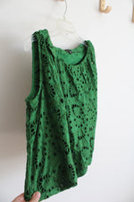 NEW Ann Taylor Green Eyelet Bubble Hem Top | S