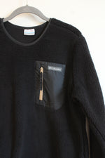 Columbia Black Sherpa Crewneck Sweater | L