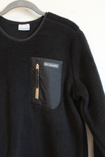 Columbia Black Sherpa Crewneck Sweater | L