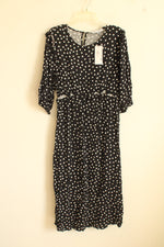 NEW Primark Black and White Polka Dot Ruffle Sleeve Dress | 18